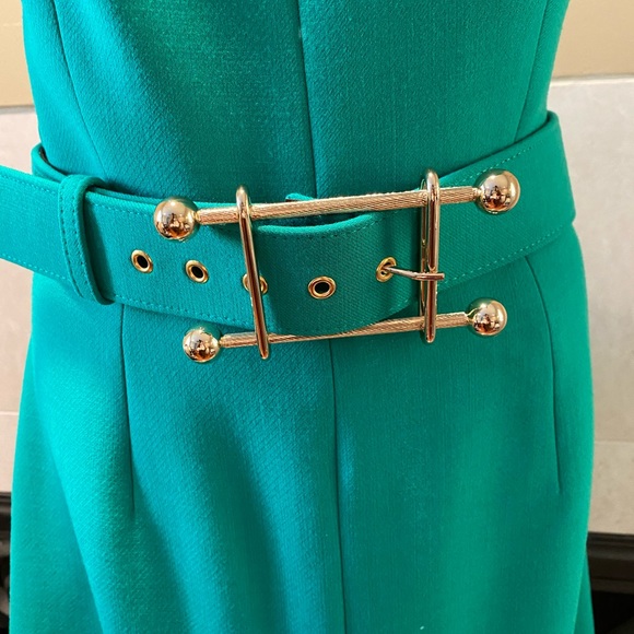 New Milly Women Kelly Green Sleeveless Dress SZ 8 - Picture 4 of 7